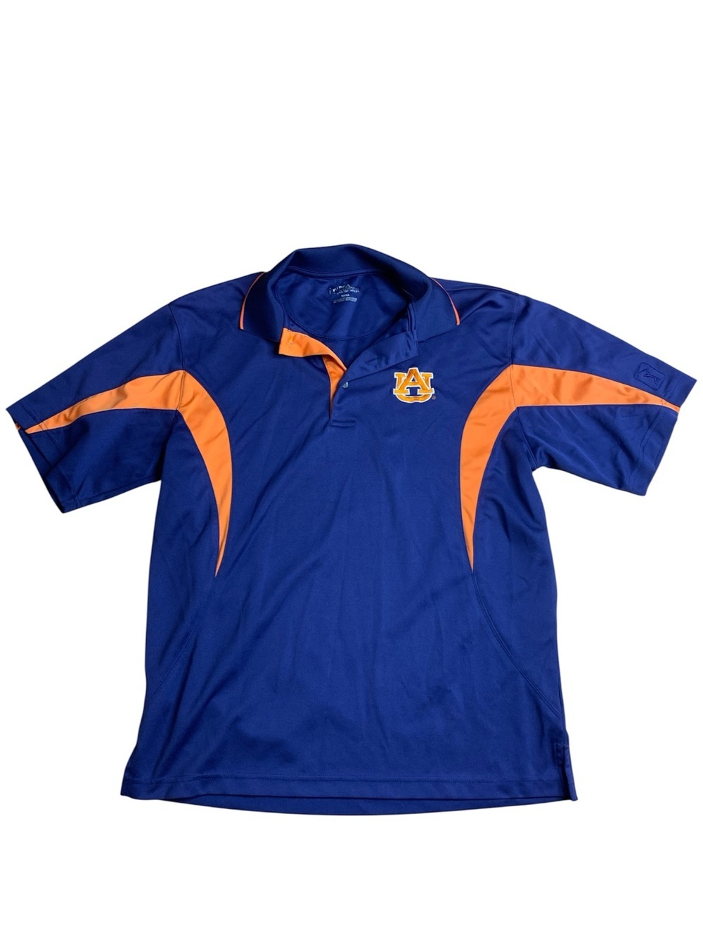 PGA Tour Auburn Tigers Golf Polo Shirt Men’s Size Medium Blue Orange